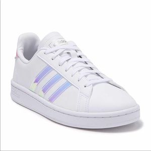 Adidas iridescent grand court sneaker